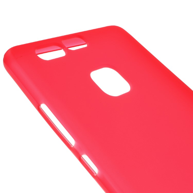 Matte TPU Gel Case Phone Cover for Huawei P9 - Red-3