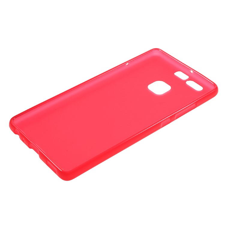 Matte TPU Gel Case Phone Cover for Huawei P9 - Red-5