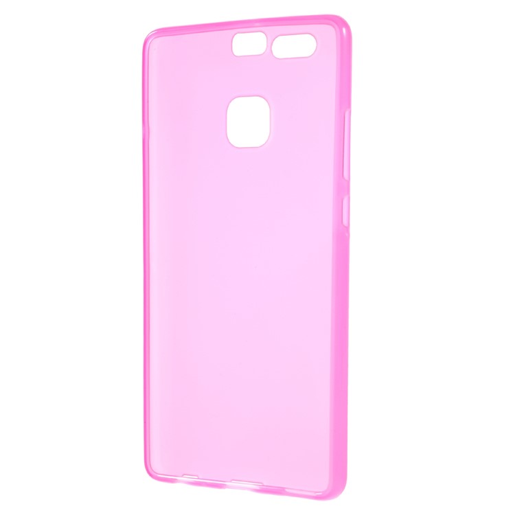 Matte Gel TPU Skin Case Cover for Huawei P9 - Rose-2