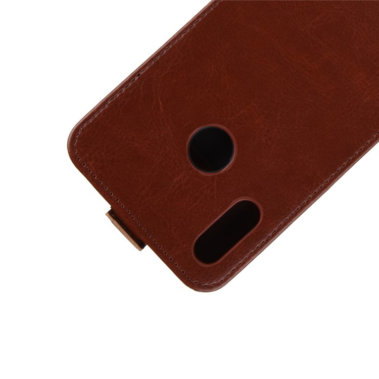 Crazy Horse Vertical Leather Card Holder Case for Huawei Honor 10 Lite / P Smart (2019) - Brown-2