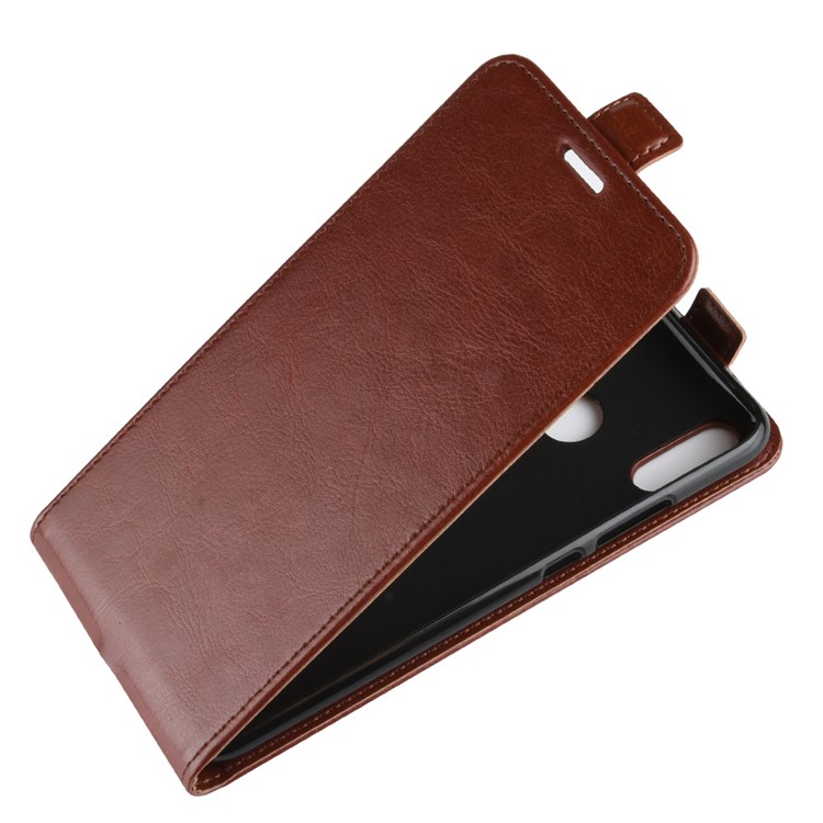 Crazy Horse Vertical Leather Card Holder Case for Huawei Honor 10 Lite / P Smart (2019) - Brown-3