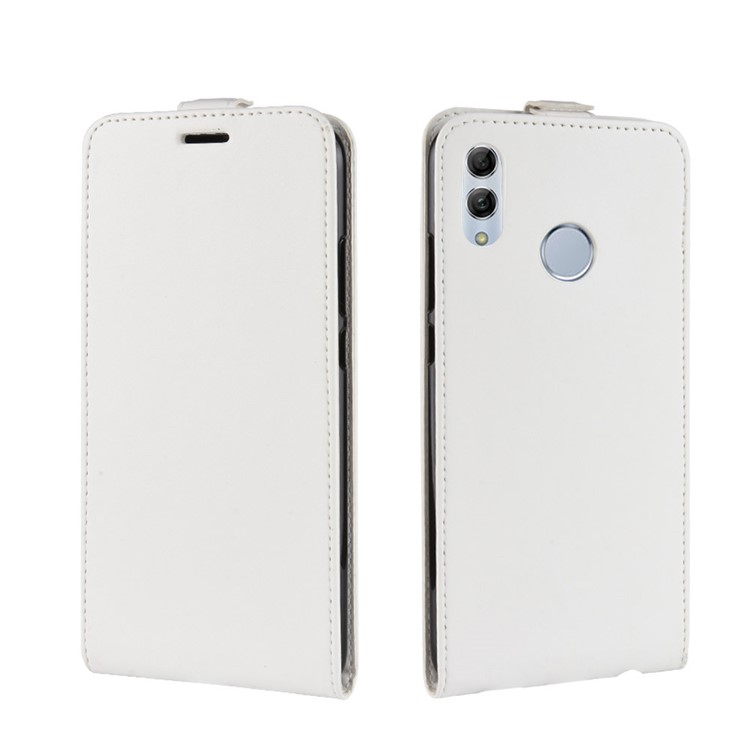 Crazy Horse Vertical Leather Card Holder Cover for Huawei Honor 10 Lite / P Smart (2019) - White-2