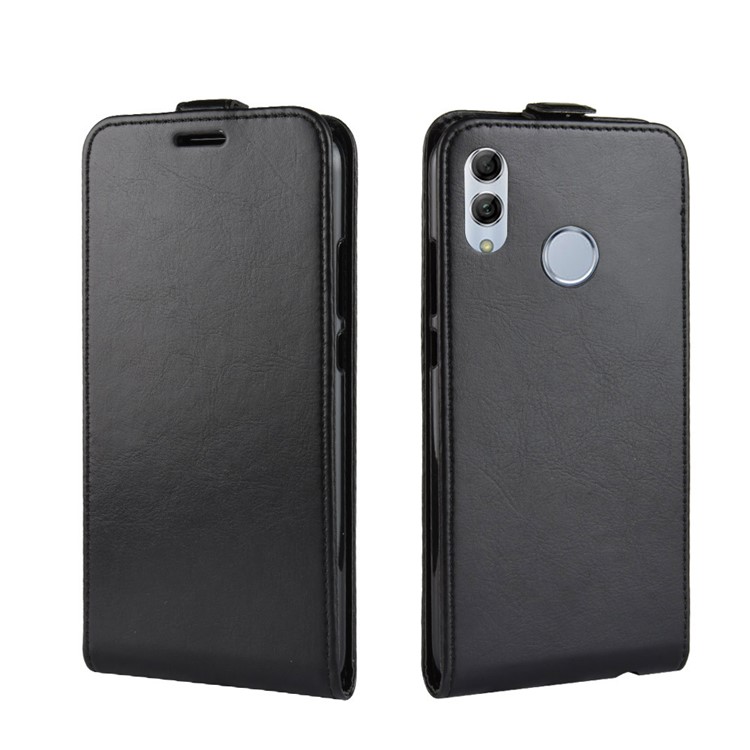 Crazy Horse Vertical Leather Case with Card Slot for Huawei Honor 10 Lite / P Smart (2019) - Black-2
