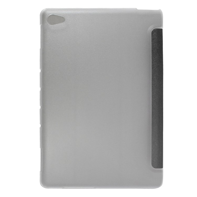 ENKAY Silk Texture PU Leather Smart Case with Tri-fold Stand for Huawei MediaPad M5 lite 10 - Black-2