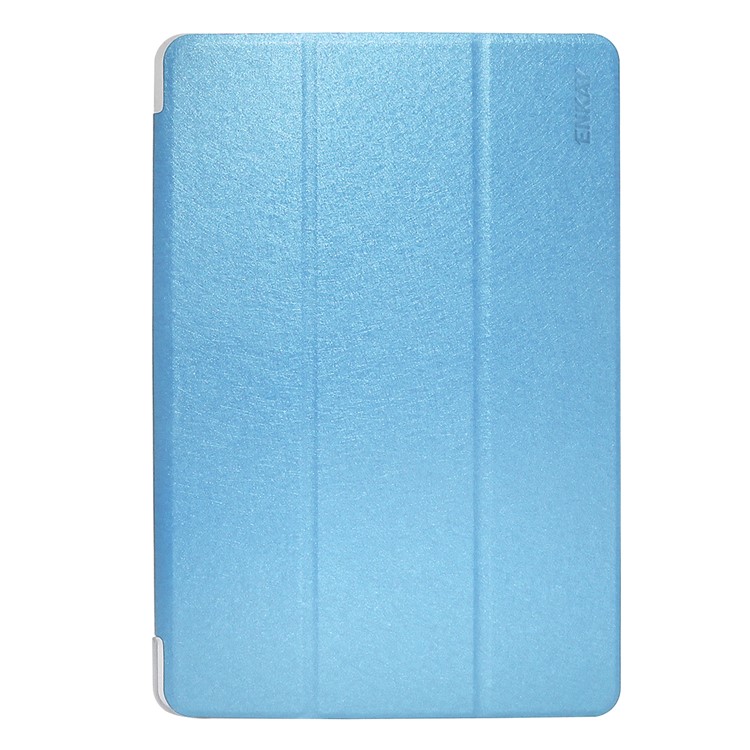 ENKAY Silk Texture PU Leather Smart Cover with Tri-fold Stand for Huawei MediaPad M5 lite 10 - Blue-1