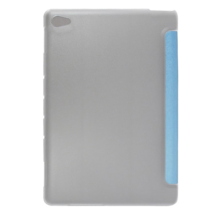 ENKAY Silk Texture PU Leather Smart Cover with Tri-fold Stand for Huawei MediaPad M5 lite 10 - Blue-2