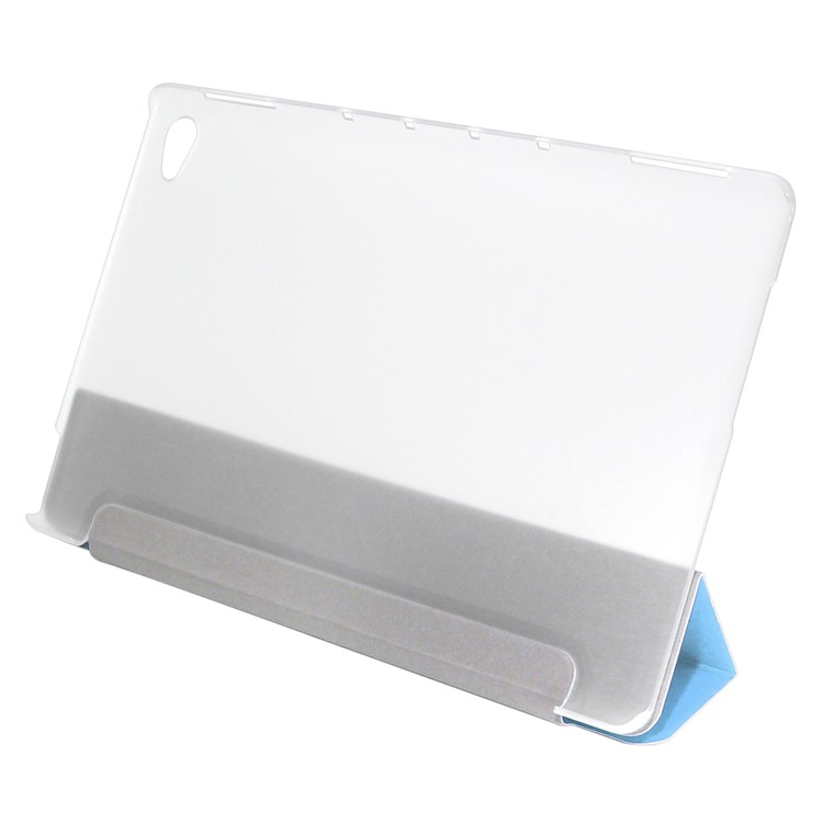 ENKAY Silk Texture PU Leather Smart Cover with Tri-fold Stand for Huawei MediaPad M5 lite 10 - Blue-3