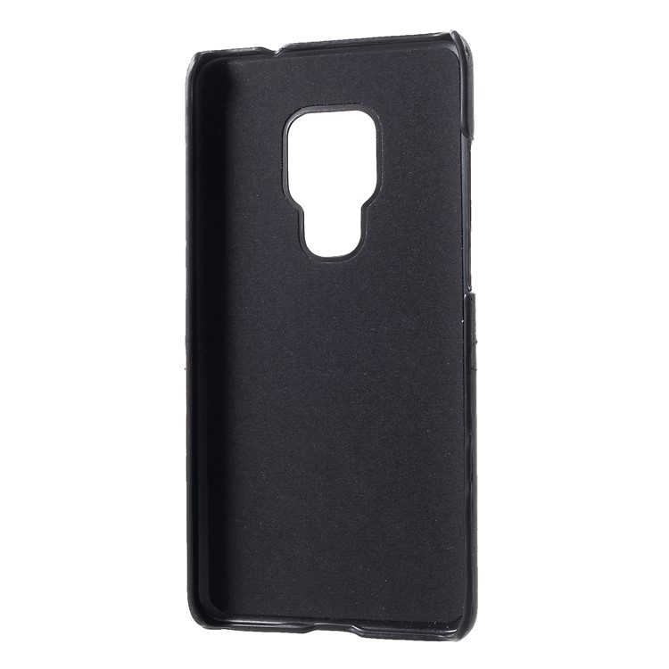 Dual Card Slots PU Leather Coated PC Hard Cover for Huawei Mate 20 - Black-7