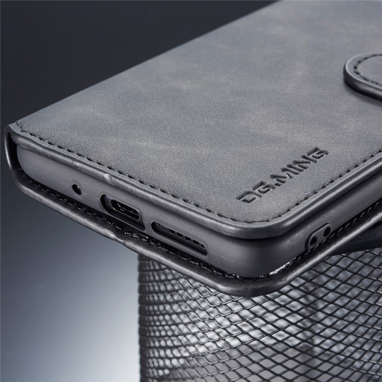 DG.MING Retro Style Leather Wallet Phone Case for Huawei Mate 20 - Black-7