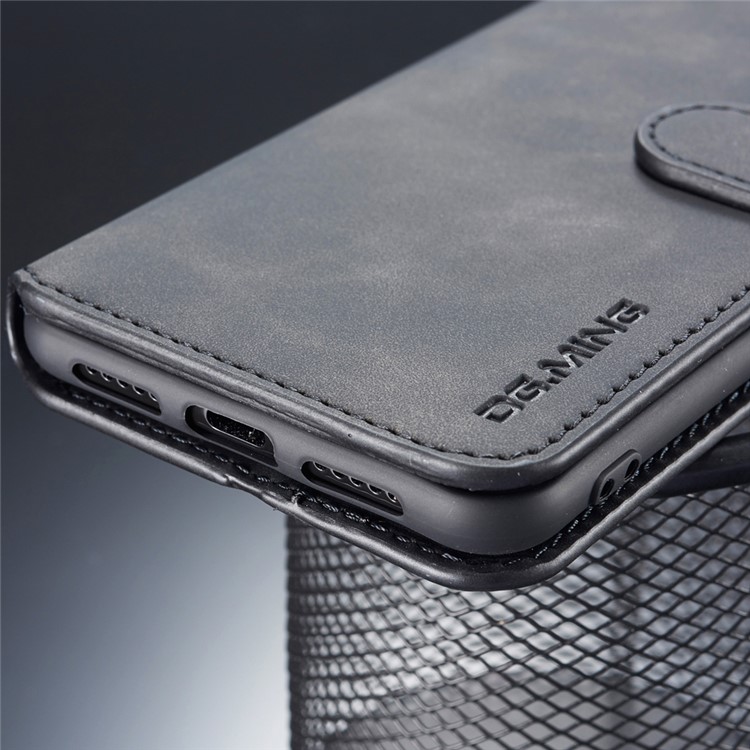 DG.MING Retro Style Leather Wallet Case for Huawei P20 Pro - Black-7