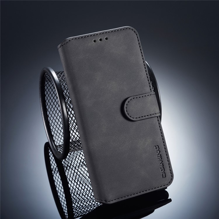 Dg. Case de Billetera de Cuero de Estilo Retro Ming Para Huawei P20 - Negro