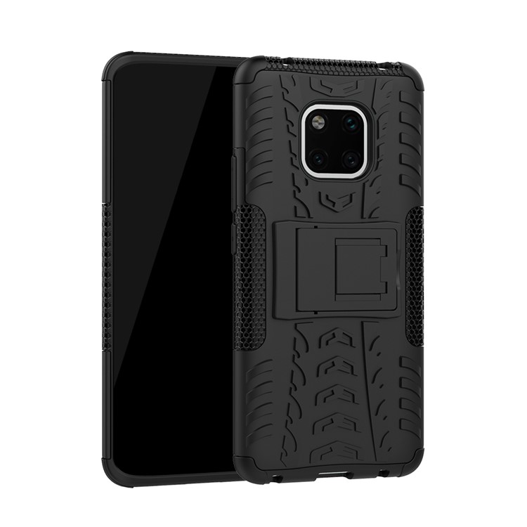 Cool Tyre Kickstand PC + TPU Hybrid Protection Case for Huawei Mate 20 Pro - Black-1