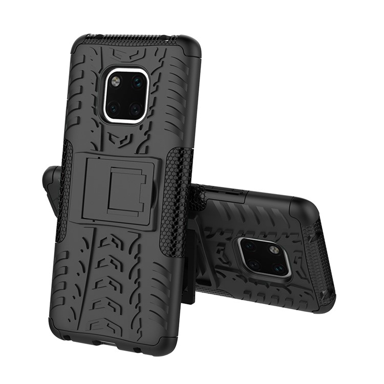 Cool Tyre Kickstand PC + TPU Hybrid Protection Case for Huawei Mate 20 Pro - Black-2