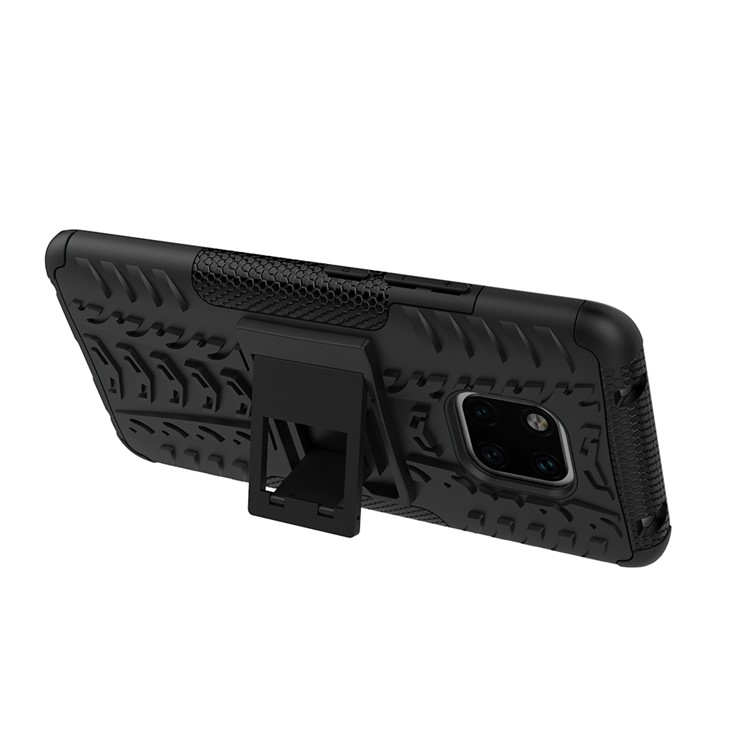 Cool Tyre Kickstand PC + TPU Hybrid Protection Case for Huawei Mate 20 Pro - Black-5