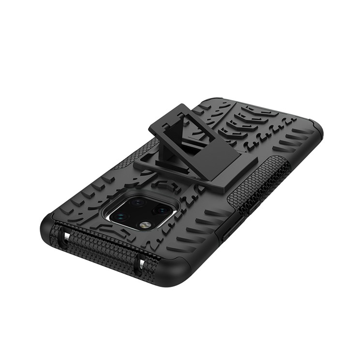 Cool Tyre Kickstand PC + TPU Hybrid Protection Case for Huawei Mate 20 Pro - Black-6