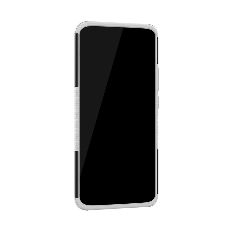 Cool Tyre Kickstand PC + TPU Hybrid Protection Cover for Huawei Mate 20 Pro - White-7
