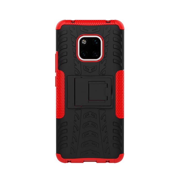 Cool Tyre Kickstand PC + TPU Hybrid Protection Shell for Huawei Mate 20 Pro - Red-5