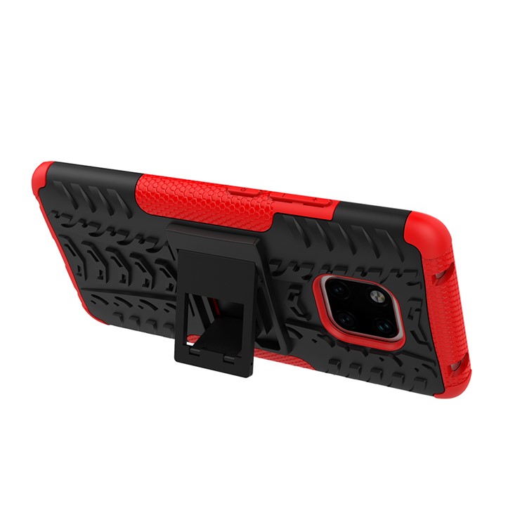 Cool Tyre Kickstand PC + TPU Hybrid Protection Shell for Huawei Mate 20 Pro - Red-6
