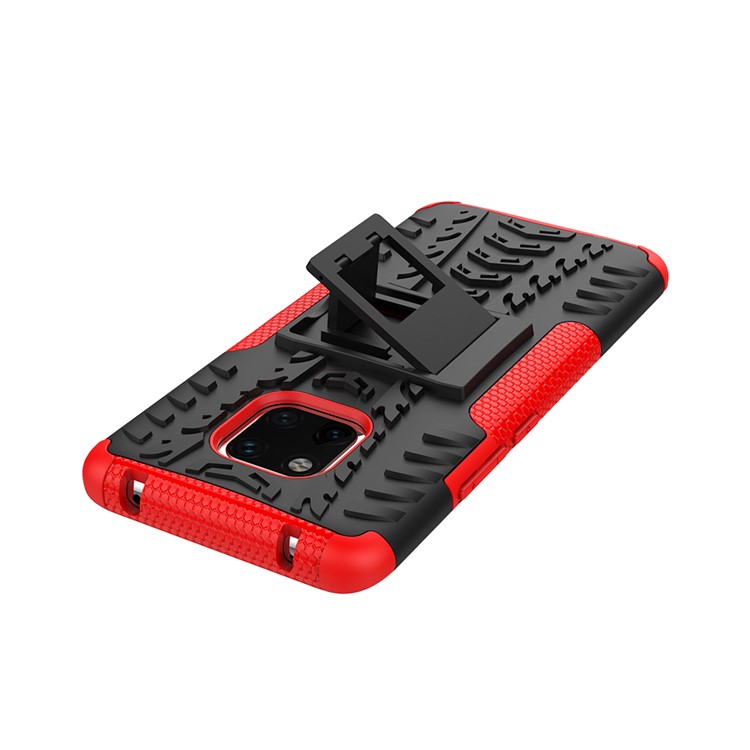 Cool Tyre Kickstand PC + TPU Hybrid Protection Shell for Huawei Mate 20 Pro - Red-7