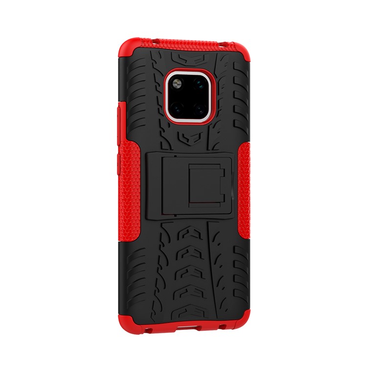 Cool Tyre Kickstand PC + TPU Hybrid Protection Shell for Huawei Mate 20 Pro - Red-9