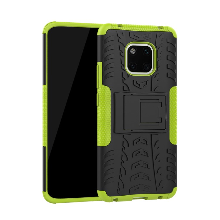 Cool Tyre Kickstand PC + TPU Combo Mobile Case for Huawei Mate 20 Pro - Green-1