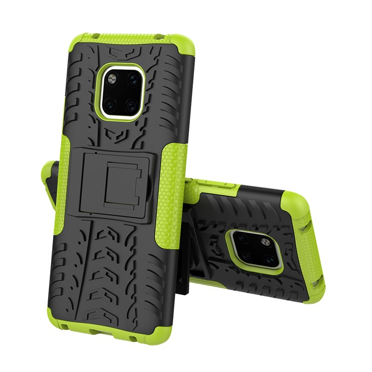 Cool Tyre Kickstand PC + TPU Combo Mobile Case for Huawei Mate 20 Pro - Green-2