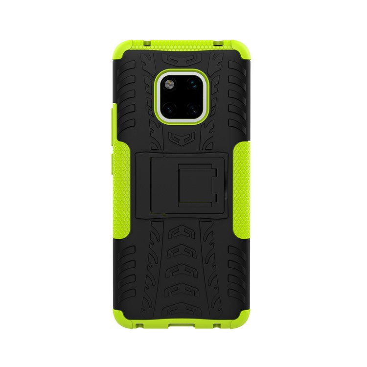 Cool Tyre Kickstand PC + TPU Combo Mobile Case for Huawei Mate 20 Pro - Green-5