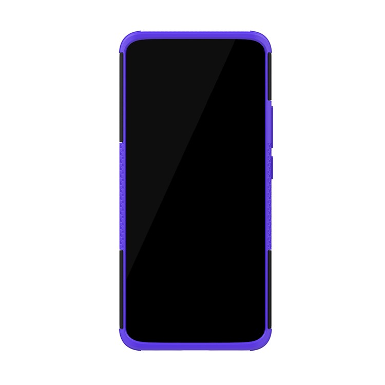 Cool Tyre Kickstand PC + TPU Hybrid Mobile Phone Shell for Huawei Mate 20 Pro - Purple-10