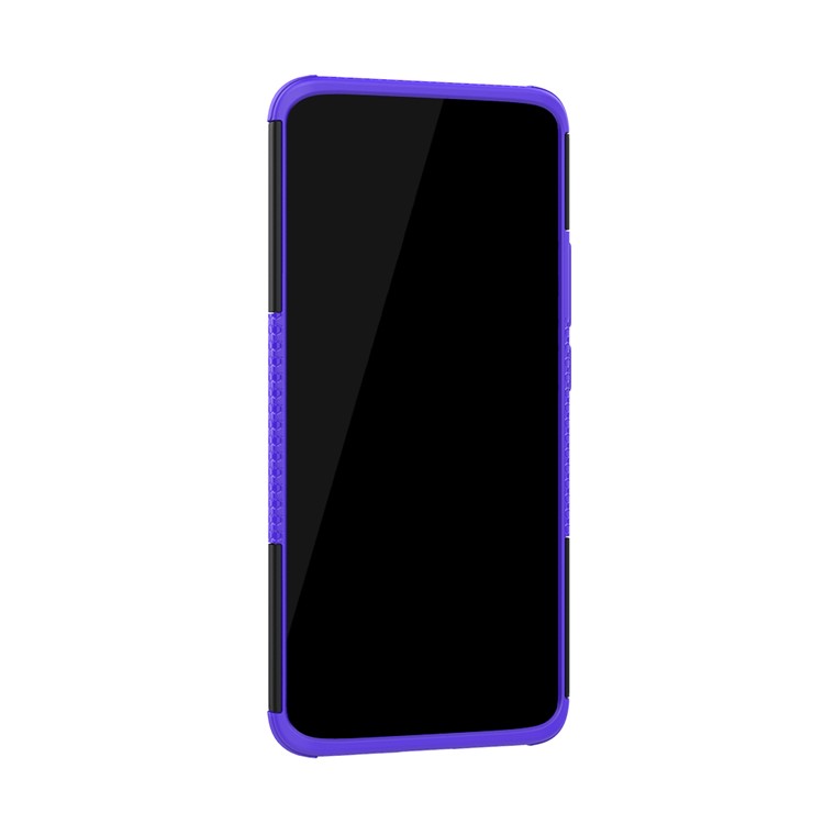 Cool Tyre Kickstand PC + TPU Hybrid Mobile Phone Shell for Huawei Mate 20 Pro - Purple-8
