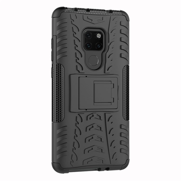Coole Reifen PC + TPU Hybrid-Handyhülle Mit Ständer Für Huawei 20 - Schwarz-10