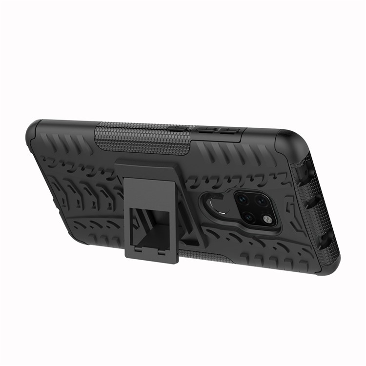 Coole Reifen PC + TPU Hybrid-Handyhülle Mit Ständer Für Huawei 20 - Schwarz-6