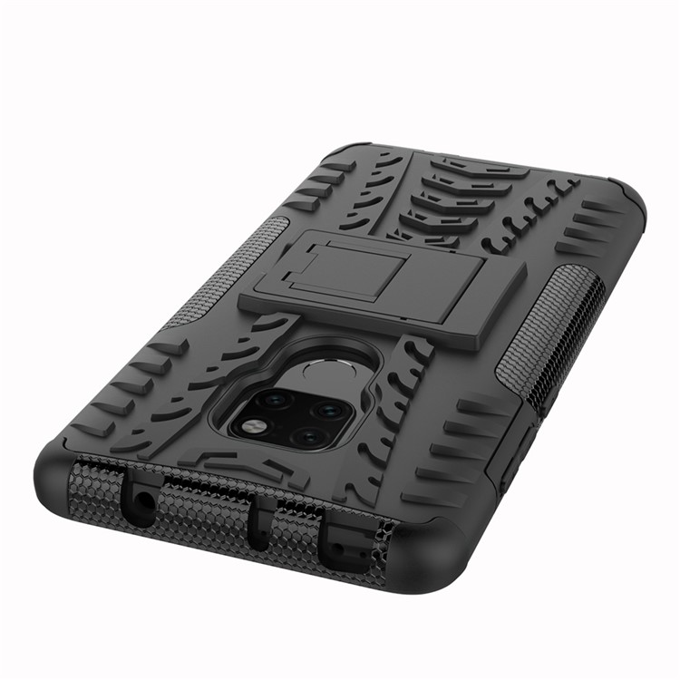Coole Reifen PC + TPU Hybrid-Handyhülle Mit Ständer Für Huawei 20 - Schwarz-7