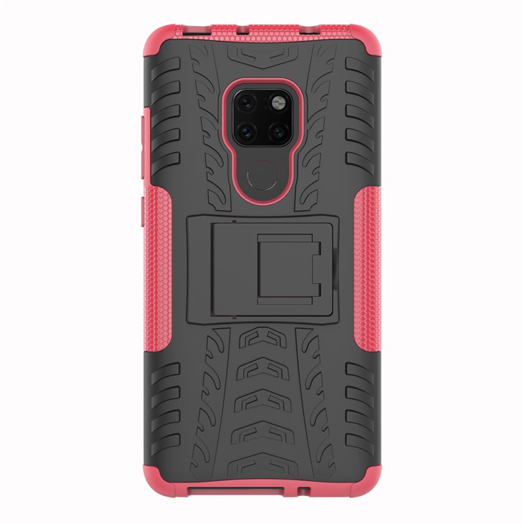 Cool Tyre PC + TPU Hybrid Protection Case with Kickstand for Huawei Mate 20 - Rose-3