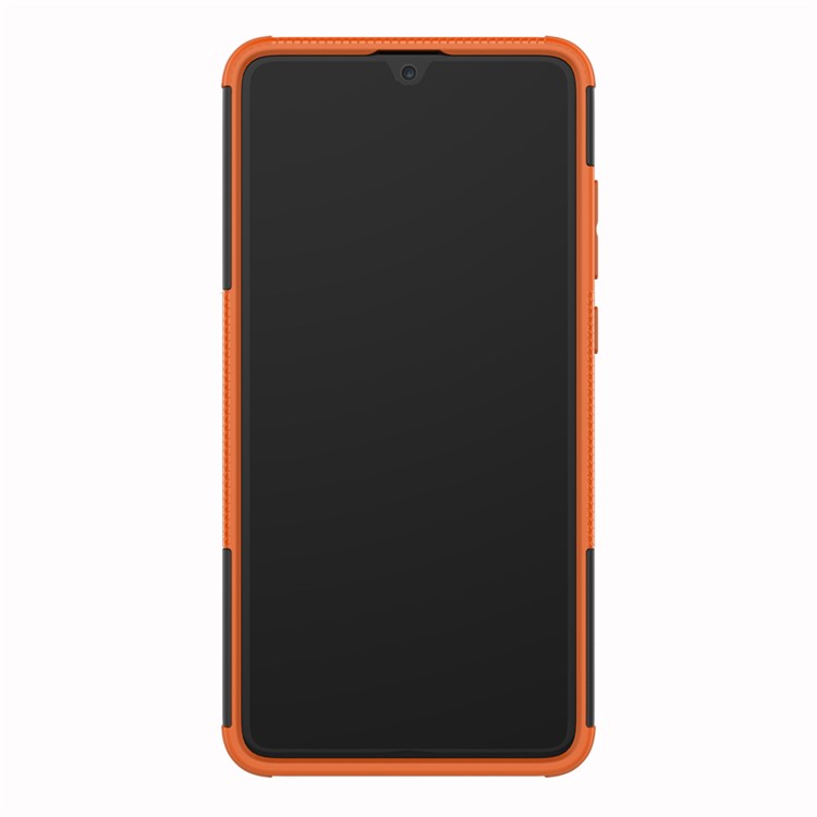 Cool Tyre PC + TPU Hybrid Protector Cover with Kickstand for Huawei Mate 20 - Orange-7