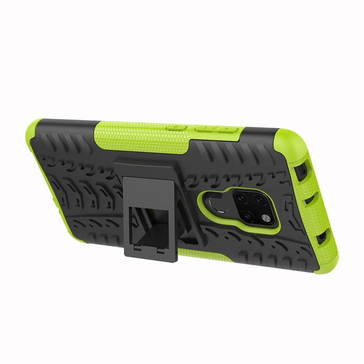 Cool Tyre PC + TPU Hybrid Mobile Casing with Kickstand for Huawei Mate 20 - Green-4