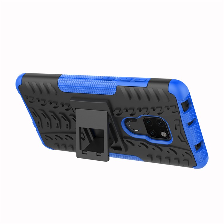 Cool Tyre PC + TPU Combo Cellphone Case with Kickstand for Huawei Mate 20 - Blue-4