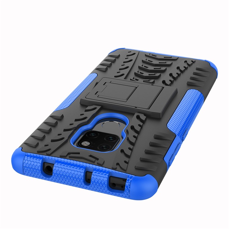 Cool Tyre PC + TPU Combo Cellphone Case with Kickstand for Huawei Mate 20 - Blue-5