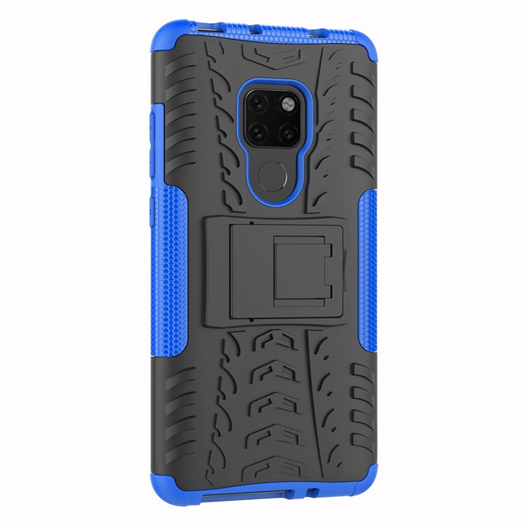 Cool Tyre PC + TPU Combo Cellphone Case with Kickstand for Huawei Mate 20 - Blue-8