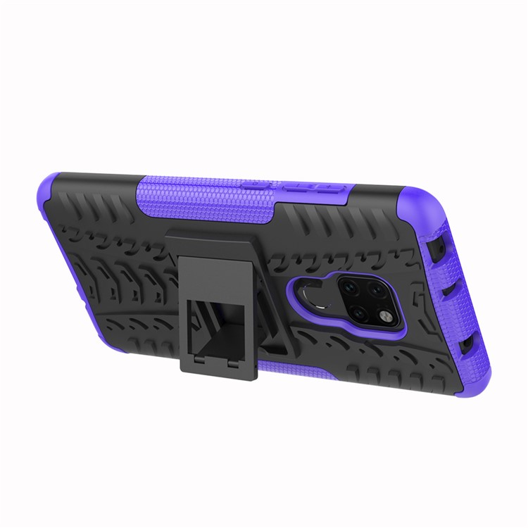Cool Tyre PC + TPU Hybrid Mobile Cover with Kickstand for Huawei Mate 20 - Purple-5