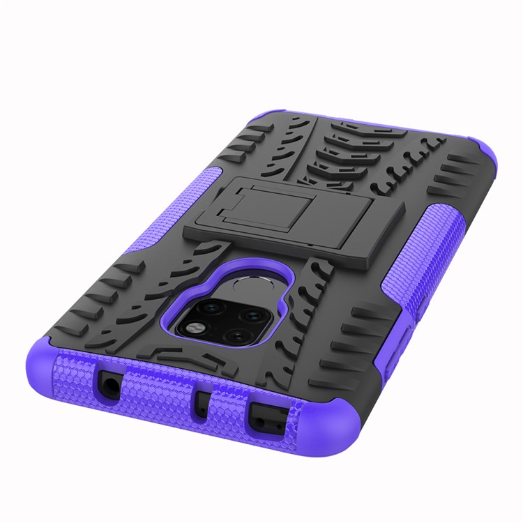 Cool Tyre PC + TPU Hybrid Mobile Cover with Kickstand for Huawei Mate 20 - Purple-6