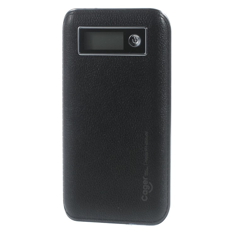 CAGER S1 6000mAh External Power Bank with LED Flashlight for iPhone iPad Samsung LG - Black-2