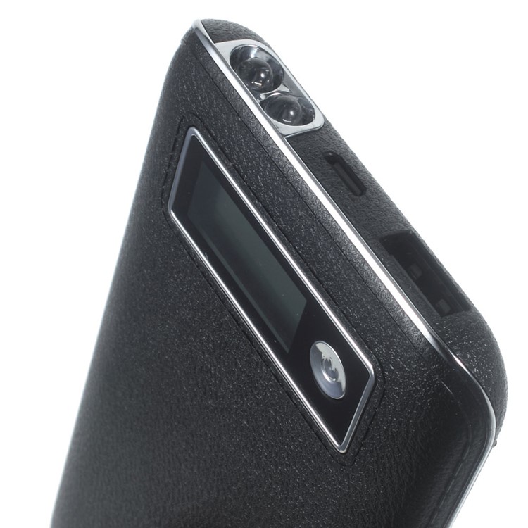 CAGER S1 6000mAh External Power Bank with LED Flashlight for iPhone iPad Samsung LG - Black-7