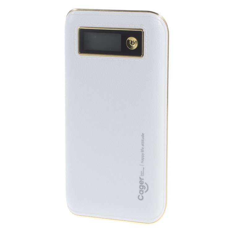 CAGER S1 6000mAh Power Bank with LED Flashlight for iPhone iPad Samsung LG - White-2