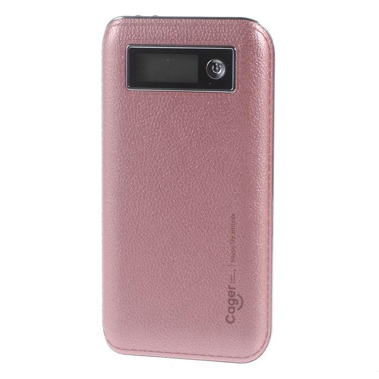 CAGER S1 6000mAh Battery Charger Power Bank with LED Flashlight for iPhone iPad Samsung LG - Pink-2