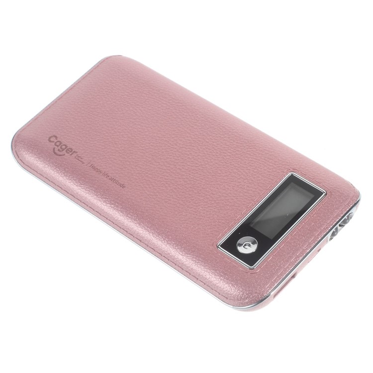 CAGER S1 6000mAh Battery Charger Power Bank with LED Flashlight for iPhone iPad Samsung LG - Pink-3