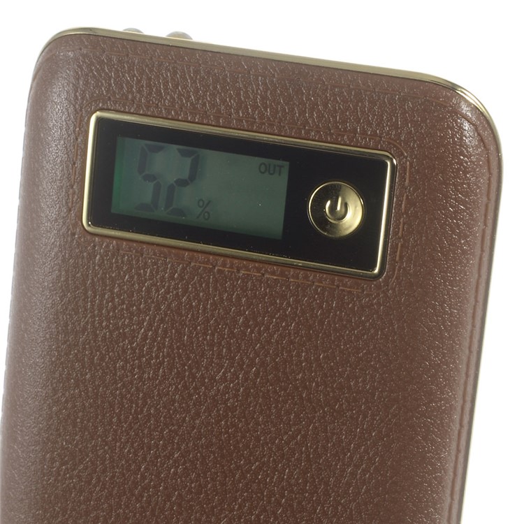 CAGER S1 6000mAh Power Bank Battery Charger with LED Flashlight for iPhone iPad Samsung LG - Coffee-8
