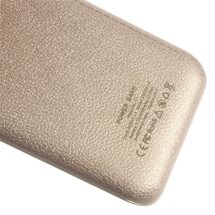 CAGER S1 6000mAh Power Bank Battery Charger with LED Flashlight for iPhone iPad Samsung LG - Gold Color-5