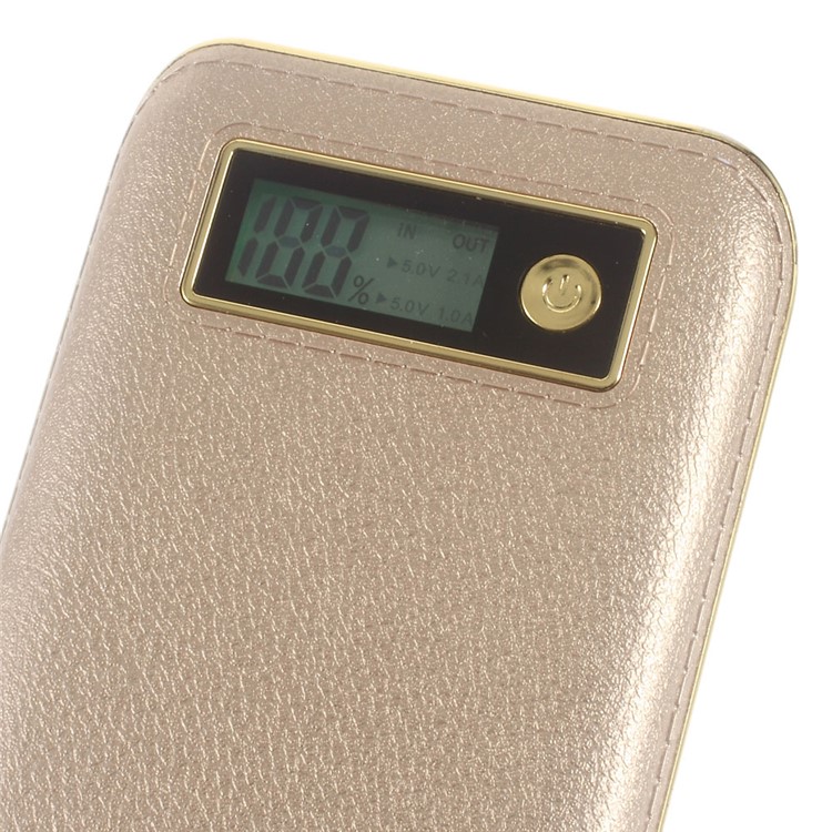 CAGER S1 6000mAh Power Bank Battery Charger with LED Flashlight for iPhone iPad Samsung LG - Gold Color-7