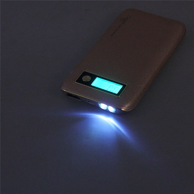 CAGER S1 6000mAh Power Bank Battery Charger with LED Flashlight for iPhone iPad Samsung LG - Gold Color-8