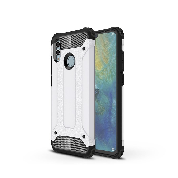 Armor Guard Plastic + TPU Hybrid Back Case for Huawei Honor 10 Lite - White-1